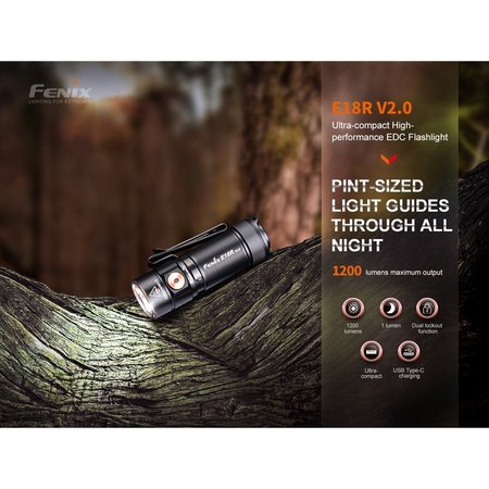 Fenix E18R v2.0 1200 Lumen Rechargeable EDC Flashlight E18RV2